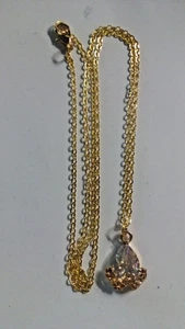 Halskettchen: goldfarben 60 cm mit kleinen Anhänger - Bild 1 von 2