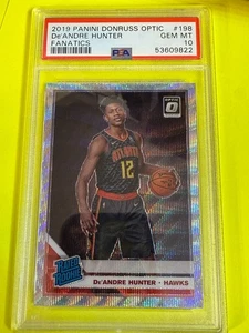 DA108995 2019 PANINI DONRUSS OPTIC #198 De'ANDRE HUNTER FANATICS RC PSA 10 - Bild 1 von 2
