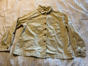 Vintage Chico’s 100% Cotton Cowgirl Shacket Chore Jacket Size 3 XL Cottagecore - Picture 1 of 9