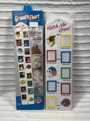 Tabla de crecimiento para niños de la década de 1990 con ranuras para fotos de todo grado y hasta 6’ de alto Foto 1 de 4