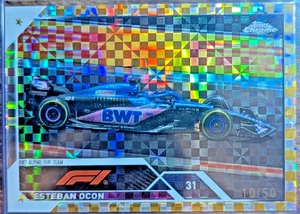 2023 Topps Chrome Formula 1 F1 Esteban Ocon Gold Checker 12/50 #31 - Picture 1 of 2