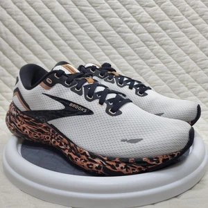 Brooks Ghost 15 scarpe donna misura 10,5 bianco nero stampa tigre sneakers running - Foto 1 di 13