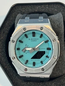 Casio Custom G-Shock Watch Tiffany Face with Black Strap - Picture 1 of 11
