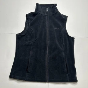 Columbia Weste Herren L schwarz Full Zip Fleece Reißverschlusstasche Outdoor Camp weich - Bild 1 von 6