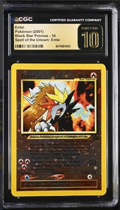 Pokemon Entei 34 Holograma Inverso Black Star Promo - CGC 10 IMPECABLE - Imagen 1 de 2