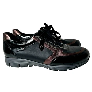 Zapato Mephisto Ylona para mujer negro, bronce metálico cremallera lateral con cordones talla 9 EE. UU. - Imagen 1 de 9