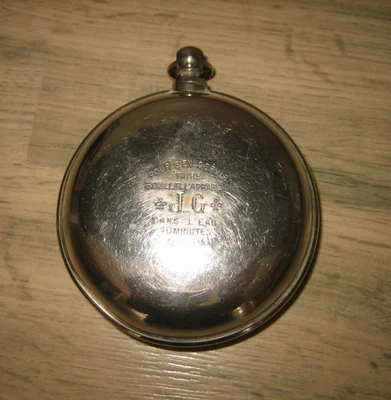 Ancienne Bouillotte de Poche métal chromé J & G - Photo 1/4