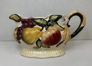 Gravy Boat Bico China Raccolta Frutta Alzata Mela, Pera, Uva, Grano - Foto 1 di 12