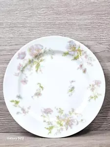 Haviland France Hand Painted Pink Blue Flowers Antique 9" Plate - Picture 1 of 16