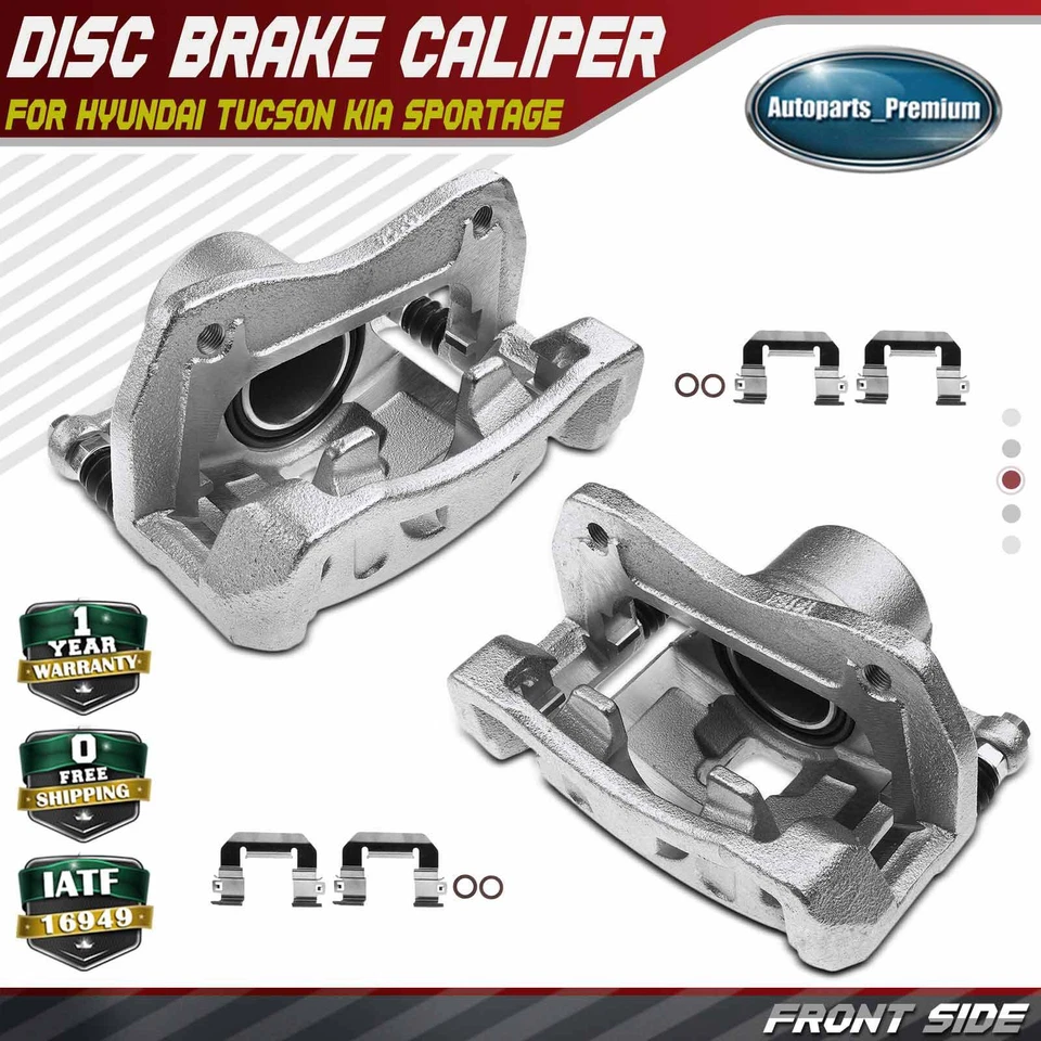 2x Pinza de freno delantera izquierda y derecha con soporte para Hyundai Tucson Kia Sportage Foto 1 de 4
