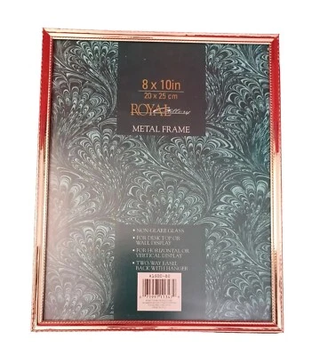 MARCO DE FOTOS DE METAL VINTAGE 8 "X10" ORNAMENTADO HOLLYWOOD REGENCIA MCM CABALLETE COLGANTE   Foto 1 de 4