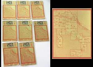 TOURING CLUB ITALIAN_ ITALY CARD 1:500000 scale _ LOT OF 8 SHEETS - Picture 1 of 1
