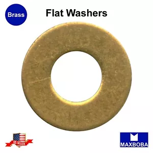 Pack of 2/5/10/20 pcs of Flat Washers #4 #10 1/4" Brass - Picture 1 of 4