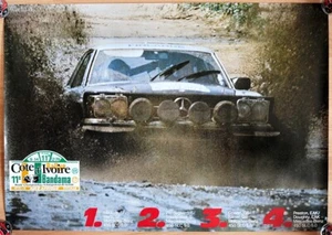 original Mercedes Plakat Poster "Afrika Rallye" 1979 Sieg für Mercedes 450 SLC - Bild 1 von 4