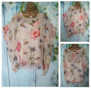 NEW WALLIS KIMONO TOP SIZE L 16/18, Floral Chiffon jewel Kaftan Tunic & Camisole - Picture 1 of 8