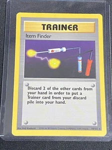 ITEM FINDER - Base Set - 74/102 - Rare Trainer - Pokemon Card - Unlimited - NM - Picture 1 of 4