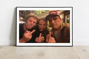 Oscar Isaac, Ethan Hawke, Willem Dafoe Middle Finger Up-Flip Bird Moon Night-458 - Picture 1 of 4