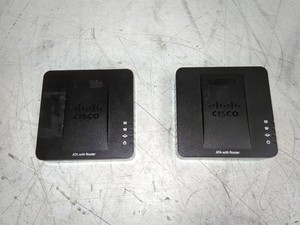 Lot of 2 Cisco SPA122 Dual Port DSL Ethernet ATA with Router No PSU