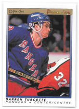 O-Pee-Chee Premier 1991 NHL Trading Card Darren Turcotte #123 NM Condition