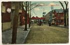 1911 MA Postcard Chelsea Massachusetts Entrance to Ferry street carts buildings