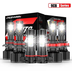 12000K LED Headlight Fog Light Bulbs Kit For Chevy Silverado 1500 2500 2007-2015 - Picture 1 of 20