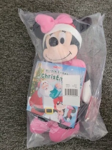 Pacchetto Natale Minnie peluche e libro nuovo con etichette - Foto 1 di 2