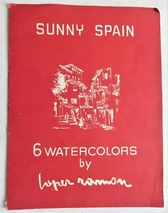 Lopez Ramon Kunst sonniges Spanien Set 6 Aquarellgemälde Penn Prints 1958 9 x 12" - Bild 1 von 13
