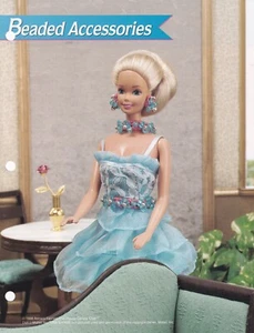 Fashion Doll Plastic Canvas BEADED ACCESSORIES Belt Earrings Necklace PATTERN - Picture 1 of 3