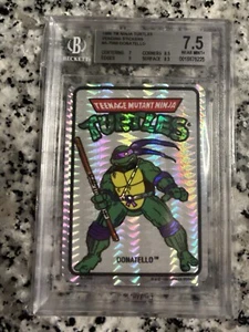 1990 Vending Machine Prism Stickers Donatello #A-7009 BGS 7.5 NEAR MINT - Picture 1 of 3