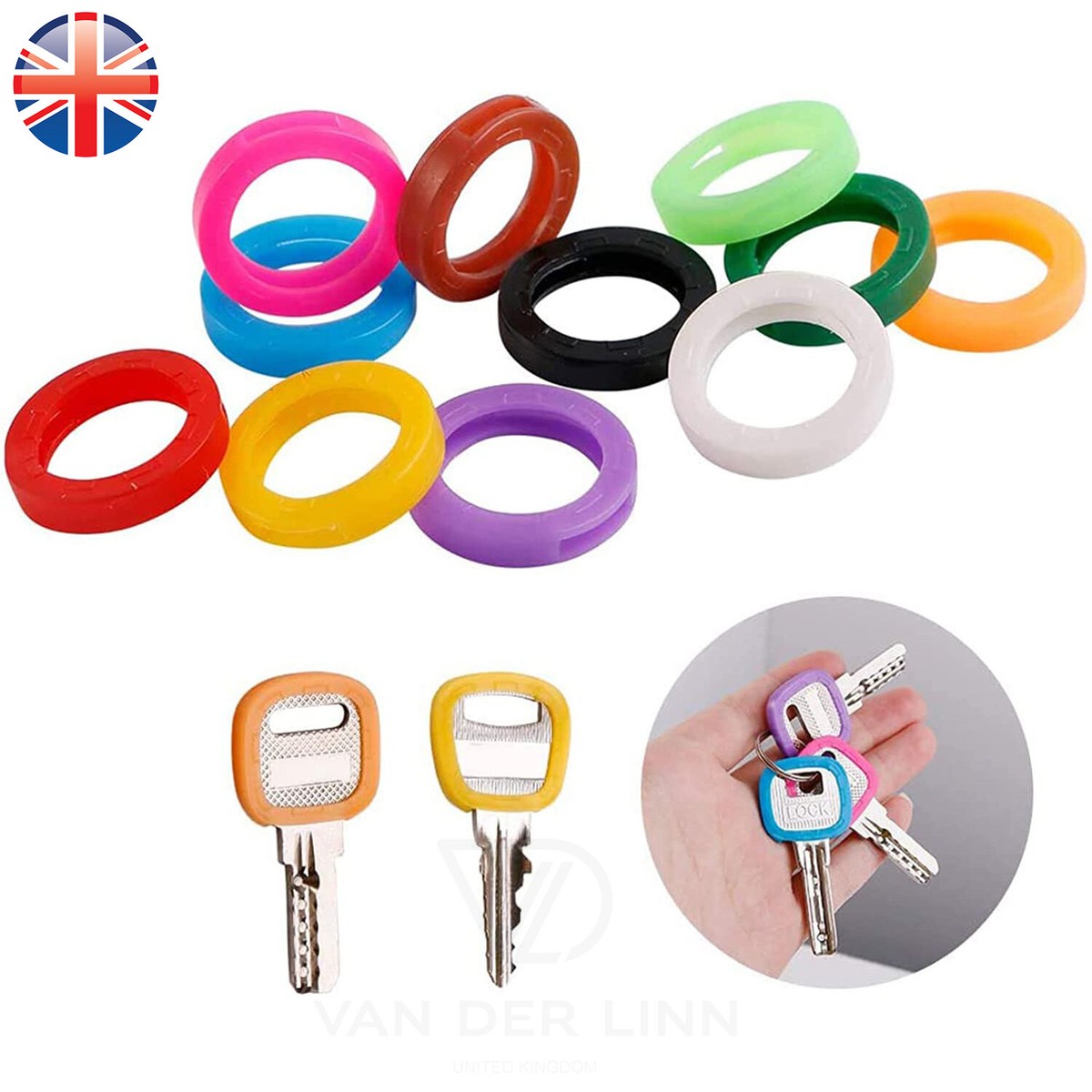 60-Pack Silicone Key Covers In 4 Colors – Cute Protective Caps For House & Office Keys