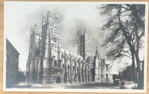 1930s RPPC Real Photo Postcard Canterbury Cathedral Kent UK 📷 by Walter Scott - Picture 1 of 2