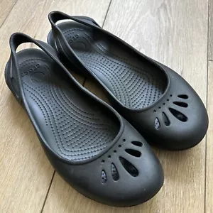 Crocs Kadee Damen-Ballerinas Größe 10 schwarz rutschfeste Slipper - Bild 1 von 7