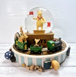 Disney Winnie The Pooh Musical Snow Globe - Train Toys - Read Description VRARE - Picture 1 of 13