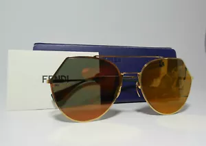 Neue authentische Fendi 0194/S 001 GELBGOLD Sonnenbrille 55 mm Gestell - Bild 1 von 2