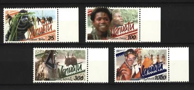 Vanuatu 2001 - Tänze - Trachten - Musik - Body Painting - Tattoos - Nr. 1141-44 - Bild 1 von 2