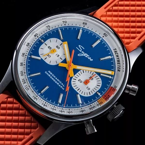 Reloj Pulsera Sugess Piloto Movimiento Cuello Cisne Cronógrafo Impermeable Reloj Nuevo - Imagen 1 de 6