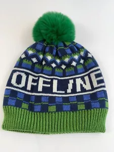 OffLine By Aerie Unique Women Stocking Hat w/ Pompom Multicolor One Size NWT - Picture 1 of 10