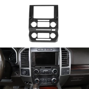 Cubierta de embellecedor del panel de navegación de control central para Ford F150 2015-2020 fibra de carbono - Imagen 1 de 7