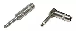 1 Pair New Switchcraft 280 & 226 1/4" 6.35 mm 2 Conductor Mono TS Guitar Plugs - Picture 1 of 1