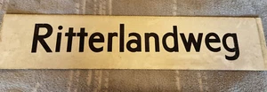 Berlin - Ritterlandweg Original Sraßenschild - Bild 1 von 2
