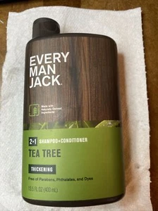Nuovo Every Man Jack 2 in 1 shampoo addensante + balsamo TEA TREE 13,5 fl oz - Foto 1 di 2