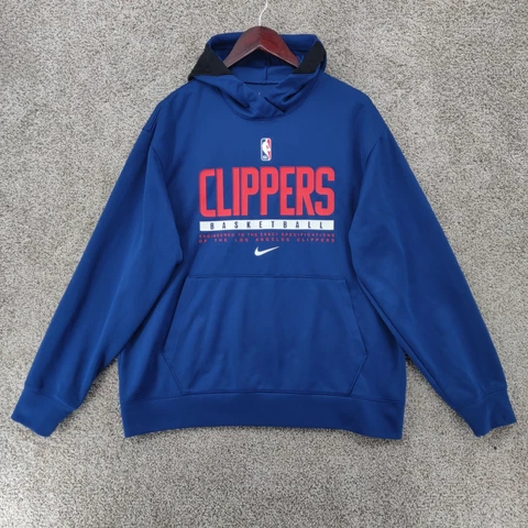 Nike Los Angeles Clippers Hoodie Mens Large Blue Dri Fit Sweater Sweatshirt NBA Cover