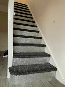 Sequin Silver Glitter 10metre Roll Fabric Chunky Sparkly Upto 12 Stair Risers - Picture 1 of 6