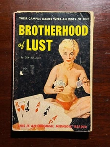 Brotherhood of Lust Don Holliday Midnight Reader 1962 1960s Vtg PB BK - Imagen 1 de 3