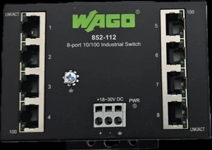 Neuer Wago 852-112, 8-Port Industrial Ethernet Switch, unmanaged - Bild 1 von 2