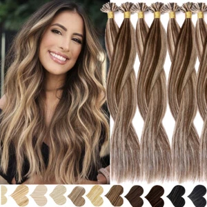 Extensiones de cabello humano 100 % punta en U de queratina gruesa EE. UU./200S preunidas/resaltadas - Imagen 1 de 26