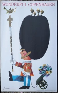 Wonderful Copenhagen Königliche Garde Graphik von IB Antoni ca. 1969  - Bild 1 von 1