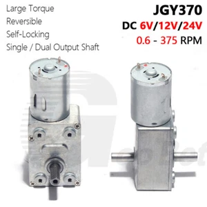 6V 12V 24V DC Turbo Worm Geared Motor High Torque Self-Locking 0.6-375RPM JGY370 - Picture 1 of 11