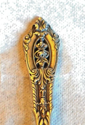 Wallace Sterling Silver Rose Point 1934 Small 4 1/2" Baby Fork? - Image 1 of 4