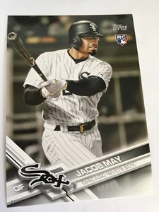 2017 Topps Update Clear Parallel Jumbo 5x7 Jacob May White Sox US192 01/49 - Picture 1 of 2